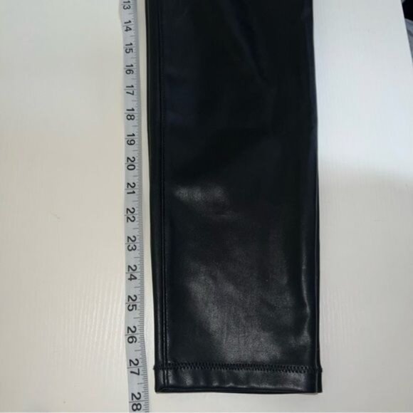 Free People for Urban Outfitters Black Faux Leather High-Waisted Skinny Pants 27 - Picture 10 of 12